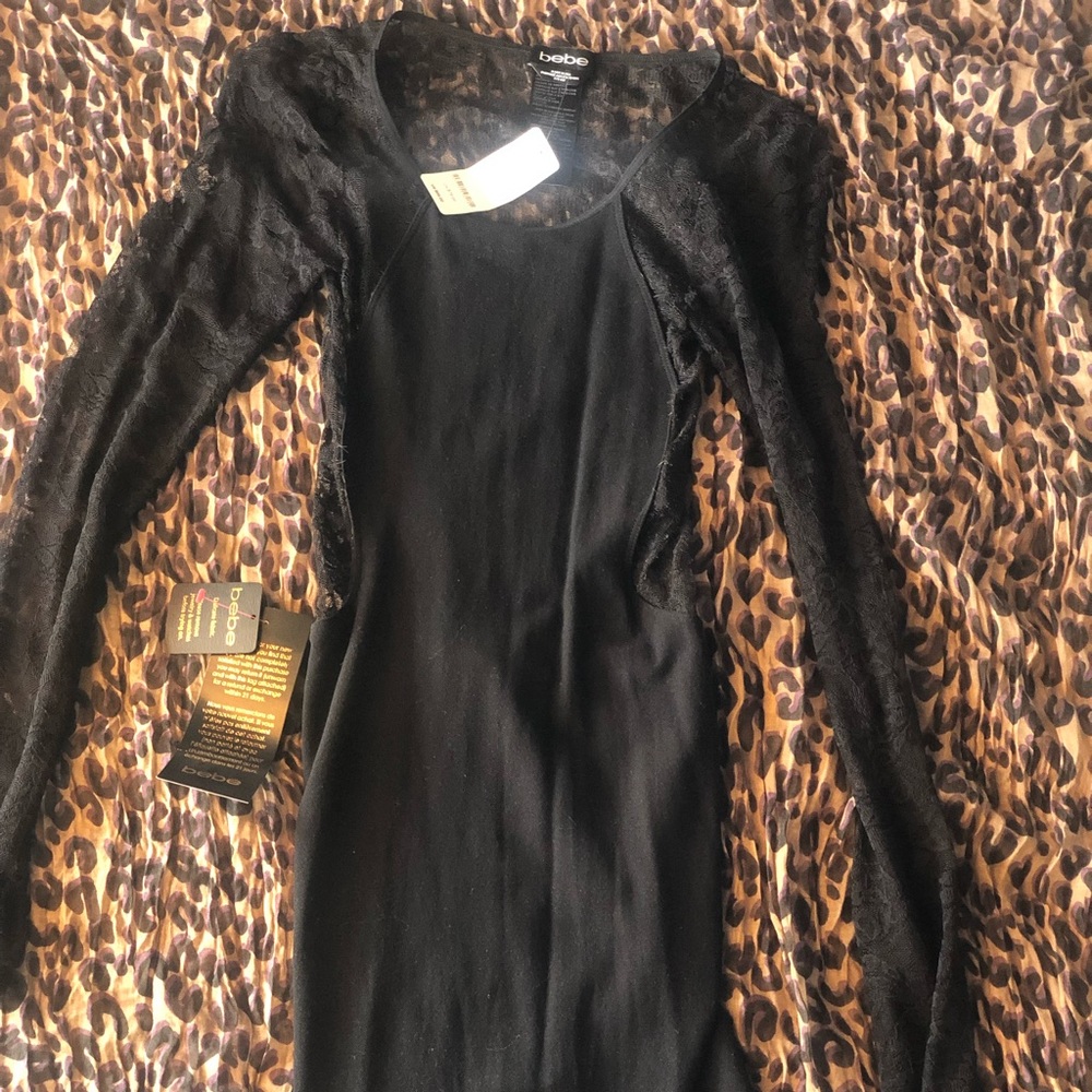 Bebe Black with Lace Dress